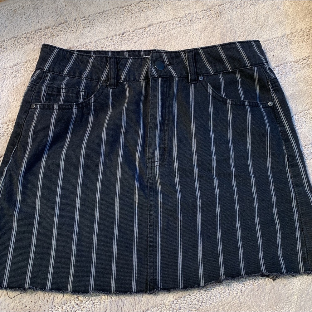 Tilly’s Stripped Denim Skirt